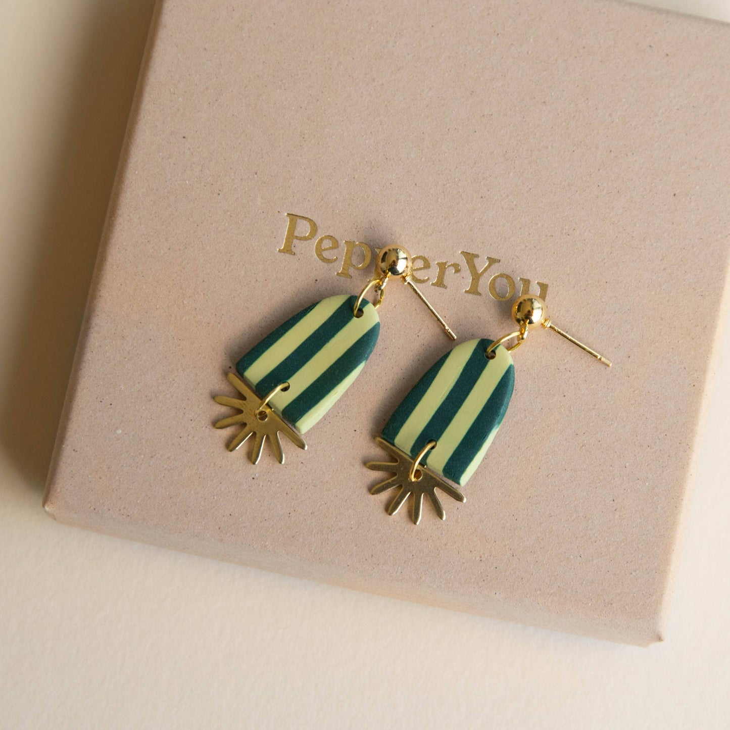 Sunny Stripe Drop Earrings 