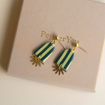 Sunny Stripe Drop Earrings 