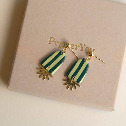 Sunny Stripe Drop Earrings 