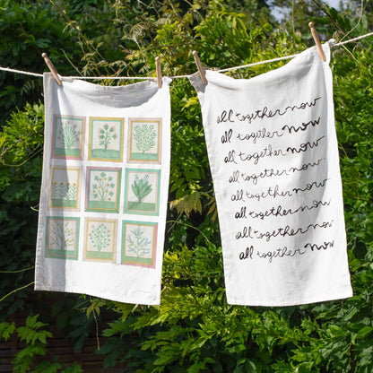 Cotton Tea Towel - Book of Herbs