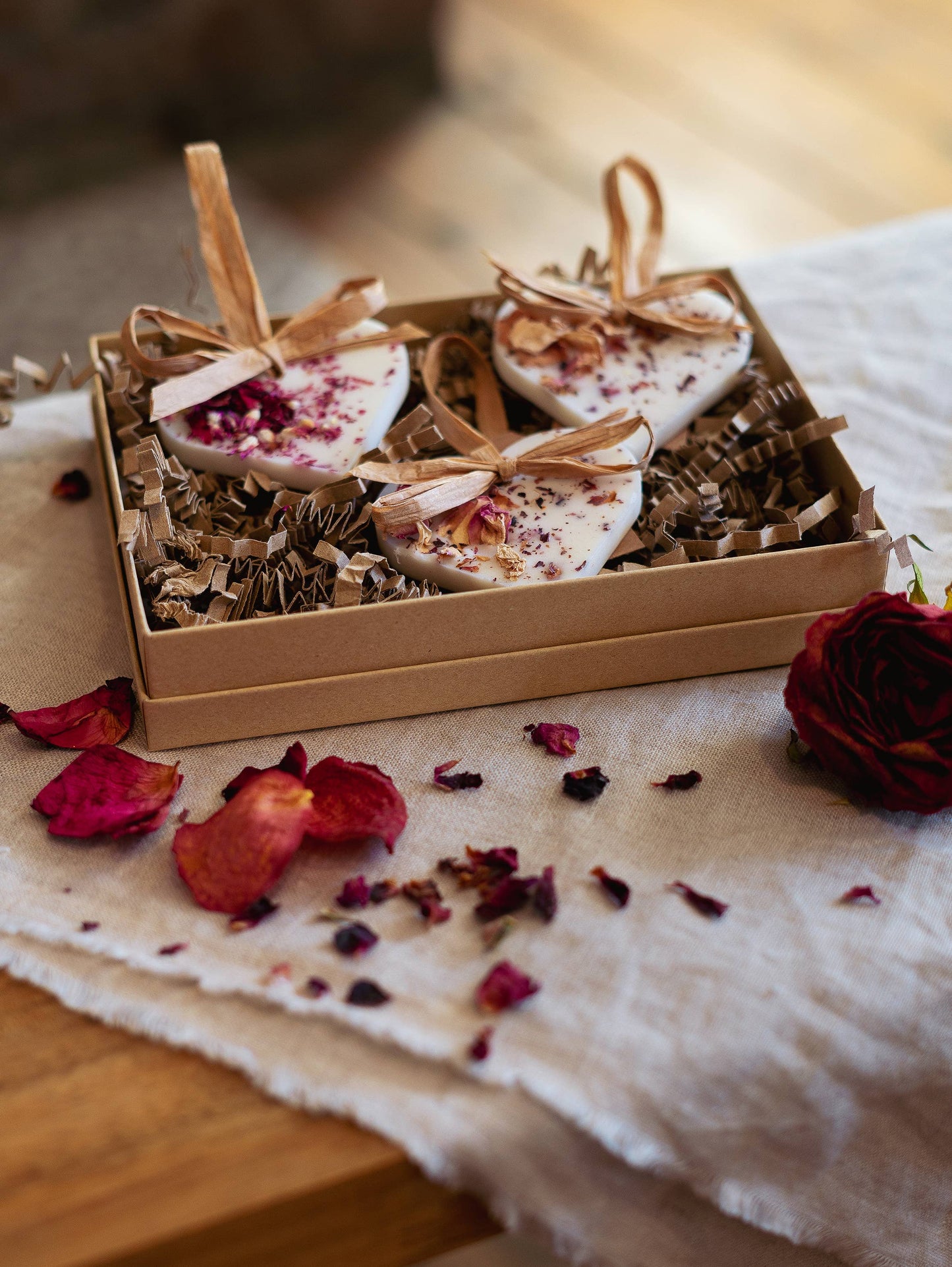 Individual Rose Heart Scented Decoration