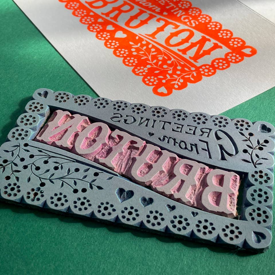 Local ‘Greetings From Dorset’ Linocut Greeting Card