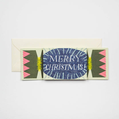 Merry Christmas Diamond Cracker Christmas Card