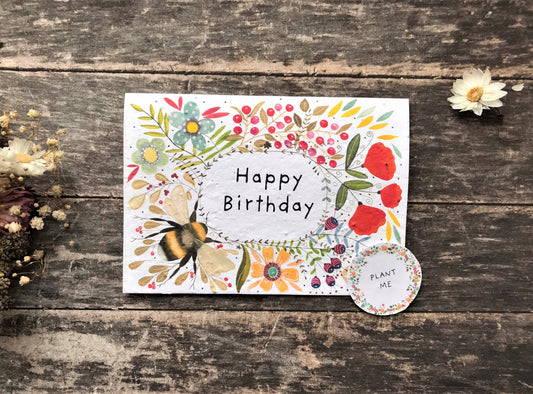 ‘Happy Birthday’ Plantable Seeded Card