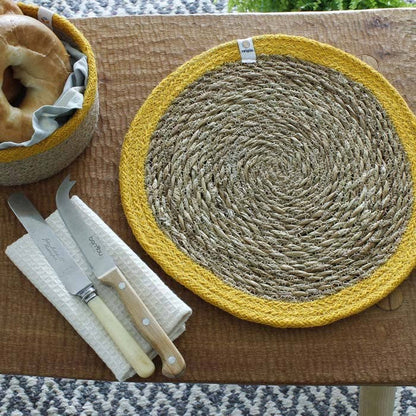 ReSpiin Set of 6 Seagrass & Jute Tablemats