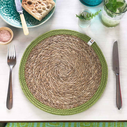 ReSpiin Set of 6 Seagrass & Jute Tablemats