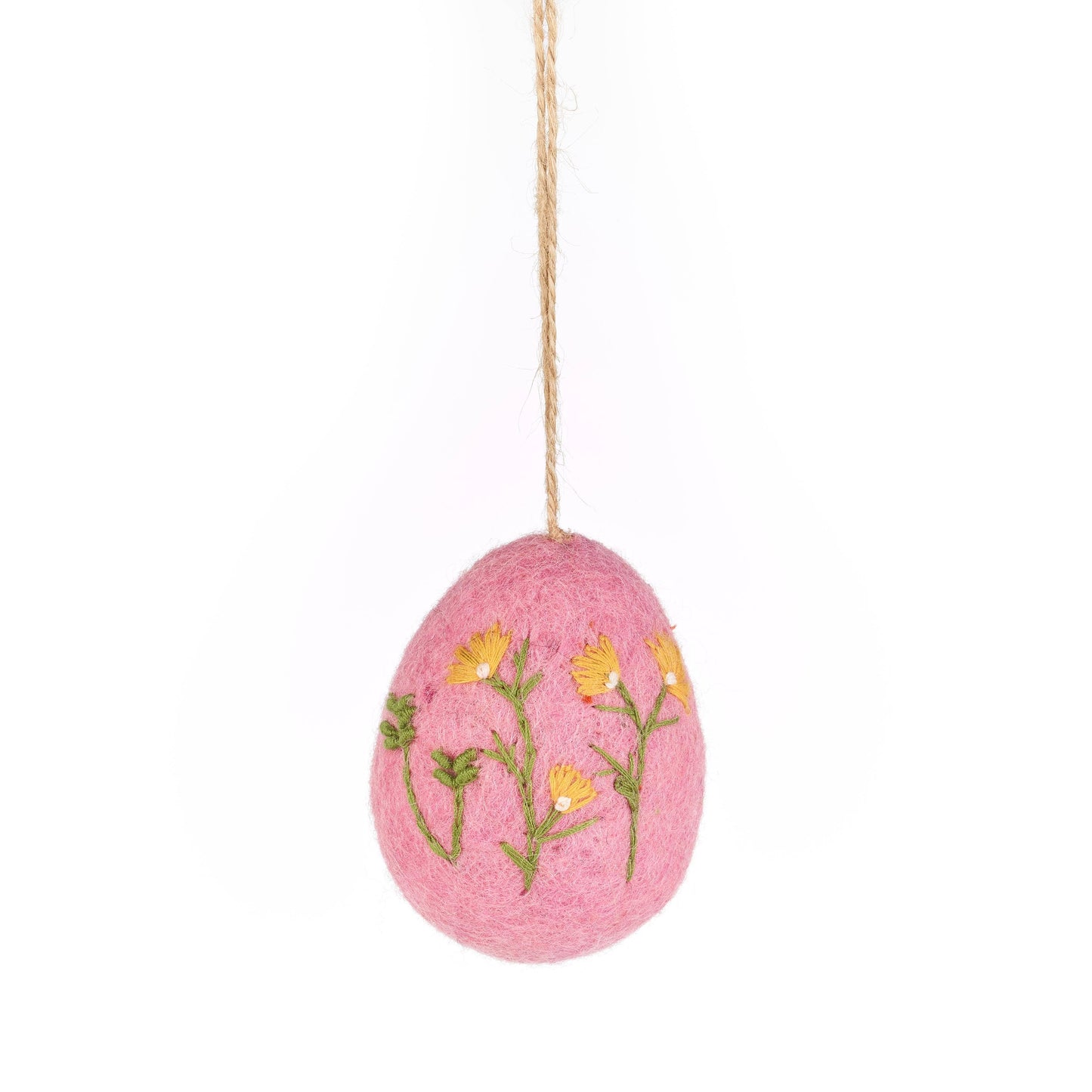 Spring Bouquet Felt Easter Egg Decorations Set of 5