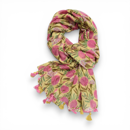Geraniums Floral Print Scarf