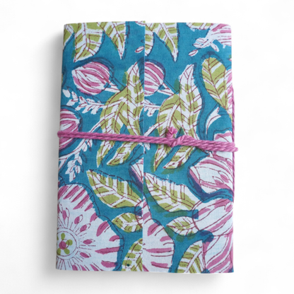 Garden Print Fabric Pocket Notebook