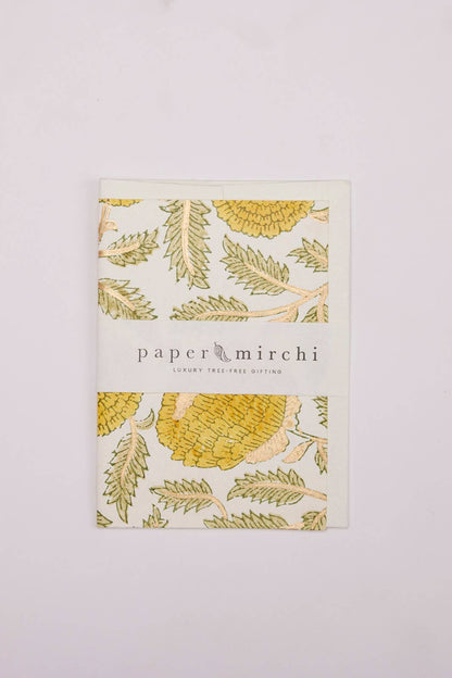 Block Print Marigold Greeting Card