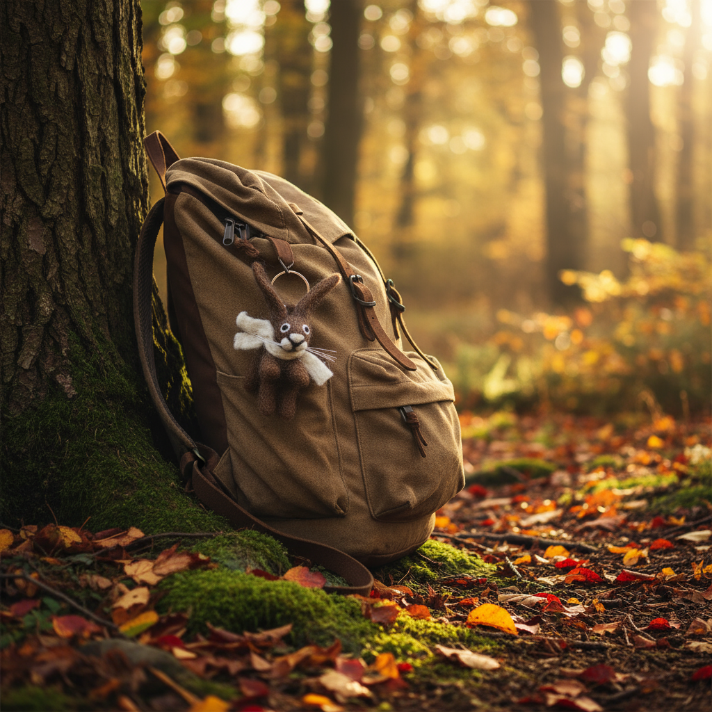 Handcrafted Felt Herbie Hare Keyring