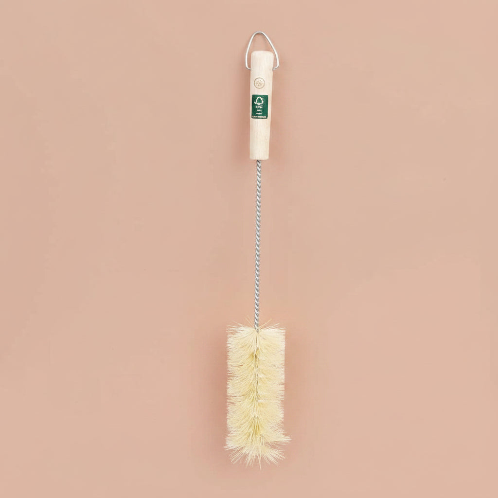 Natural Bristle Wooden Handle Bottle Brush
