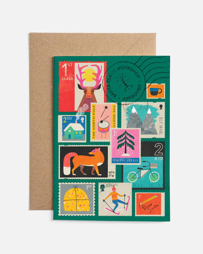 Christmas Stamps Card