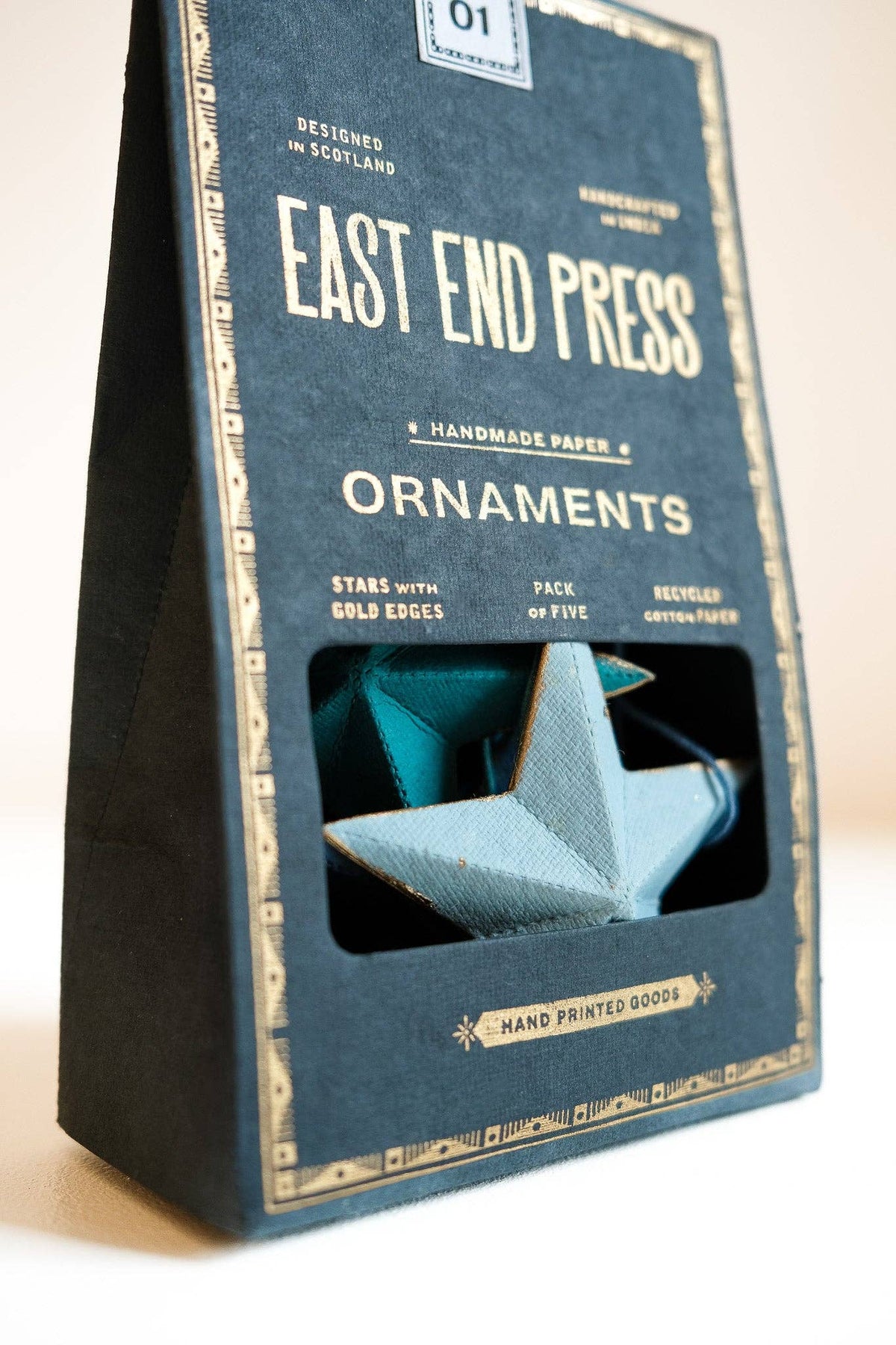 East End Press Set of Five Star Ornaments