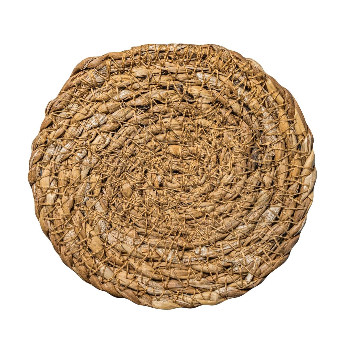 Woven Water Hyacinth Coasters - Set of 6
