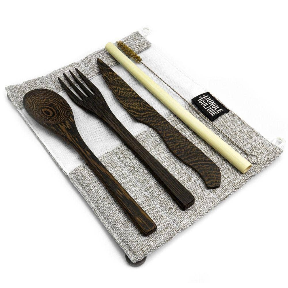 Upcycled Sustainable Wooden Cutlery Set