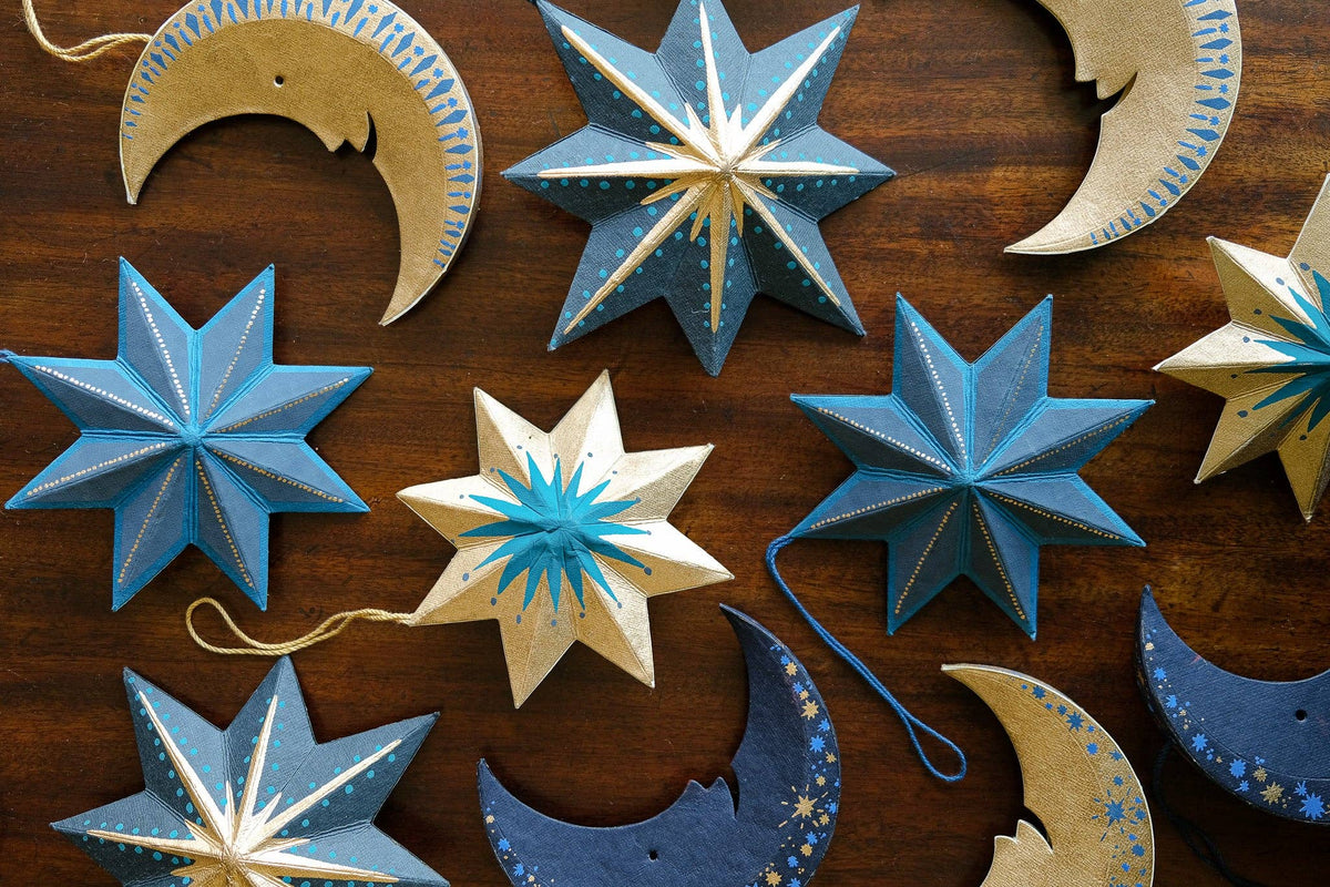 Shimmering Man on the Moon Board Decoration