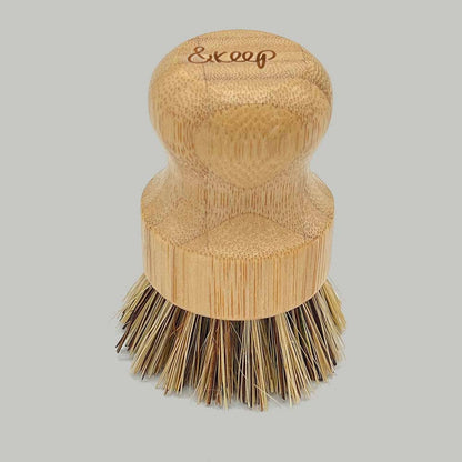 Wooden Pot Brush - Stiff Coir Bristle