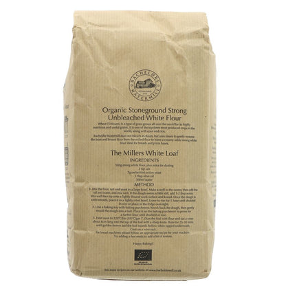 Organic Stoneground Strong White Flour - 1.5Kg