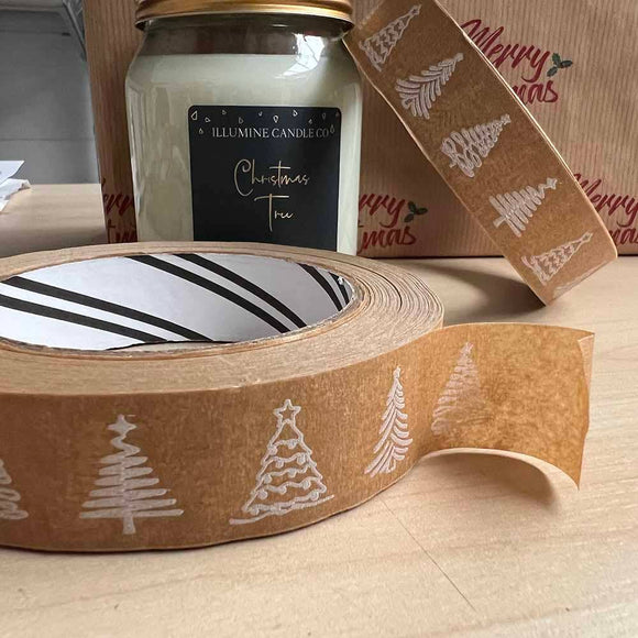 Christmas Tree Biodegradable Paper Tape 24mm