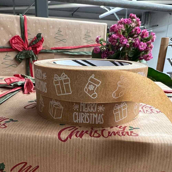 Gifts & Stockings Biodegradable Paper Tape 24mm