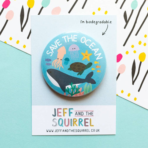 Save The Ocean Biodegradable Badge