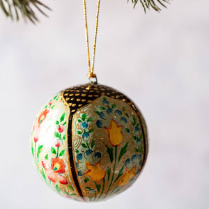 3" Indian Floral Christmas Bauble