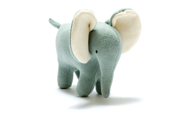 Ellis the Elephant Knitted Organic Cotton Toy
