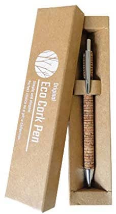 Striped Eco Cork Pen With Refill