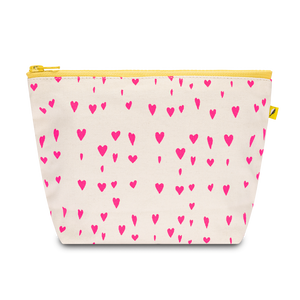 Fluf Mid Zip Tiny Hearts Pouch