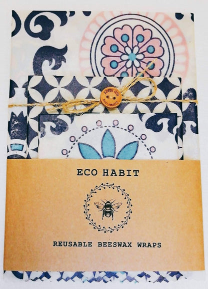 Handmade Beeswax Wraps 4 Pack - SW Coast Refills 