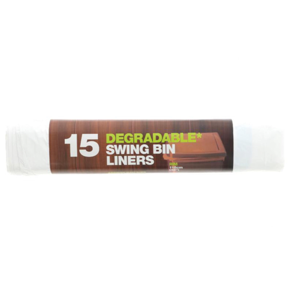 Pack of Degradable Swing Bin Liners - 50L x 15 - SW Coast Refills 