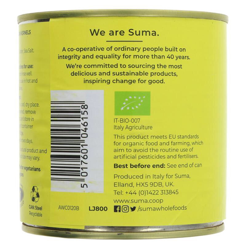 Suma Organic Supersweet Sweetcorn - 340g - SW Coast Refills 