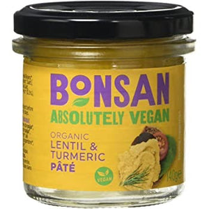 Bonsan Organic Lentil Turmeric Pate - 140g - SW Coast Refills 