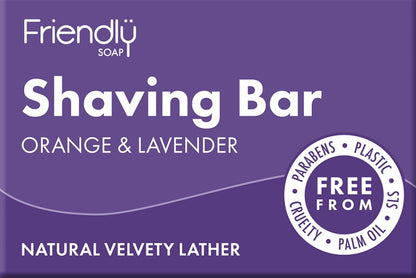 Friendly Soap Shaving Bar Orange & Lavender - SW Coast Refills 