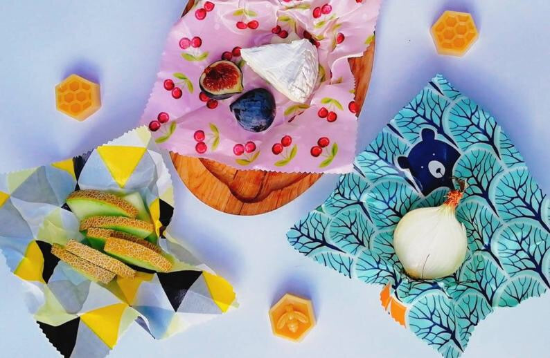 Handmade Beeswax Wraps 4 Pack - SW Coast Refills 