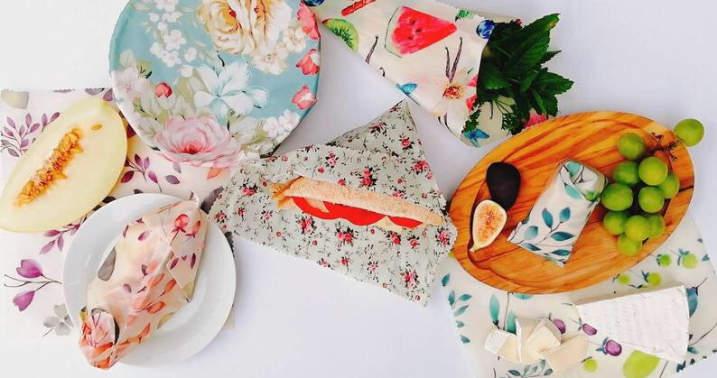 Handmade Beeswax Wraps 4 Pack - SW Coast Refills 