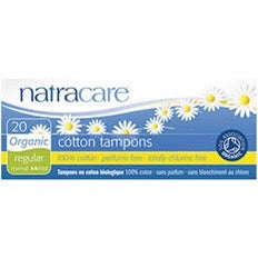 Natracare Organic Cotton Tampons 20 - Regular - Non-Applicator - SW Coast Refills 