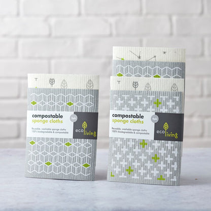 Compostable Sponge Cleaning Cloths - 2 pack - SW Coast Refills 