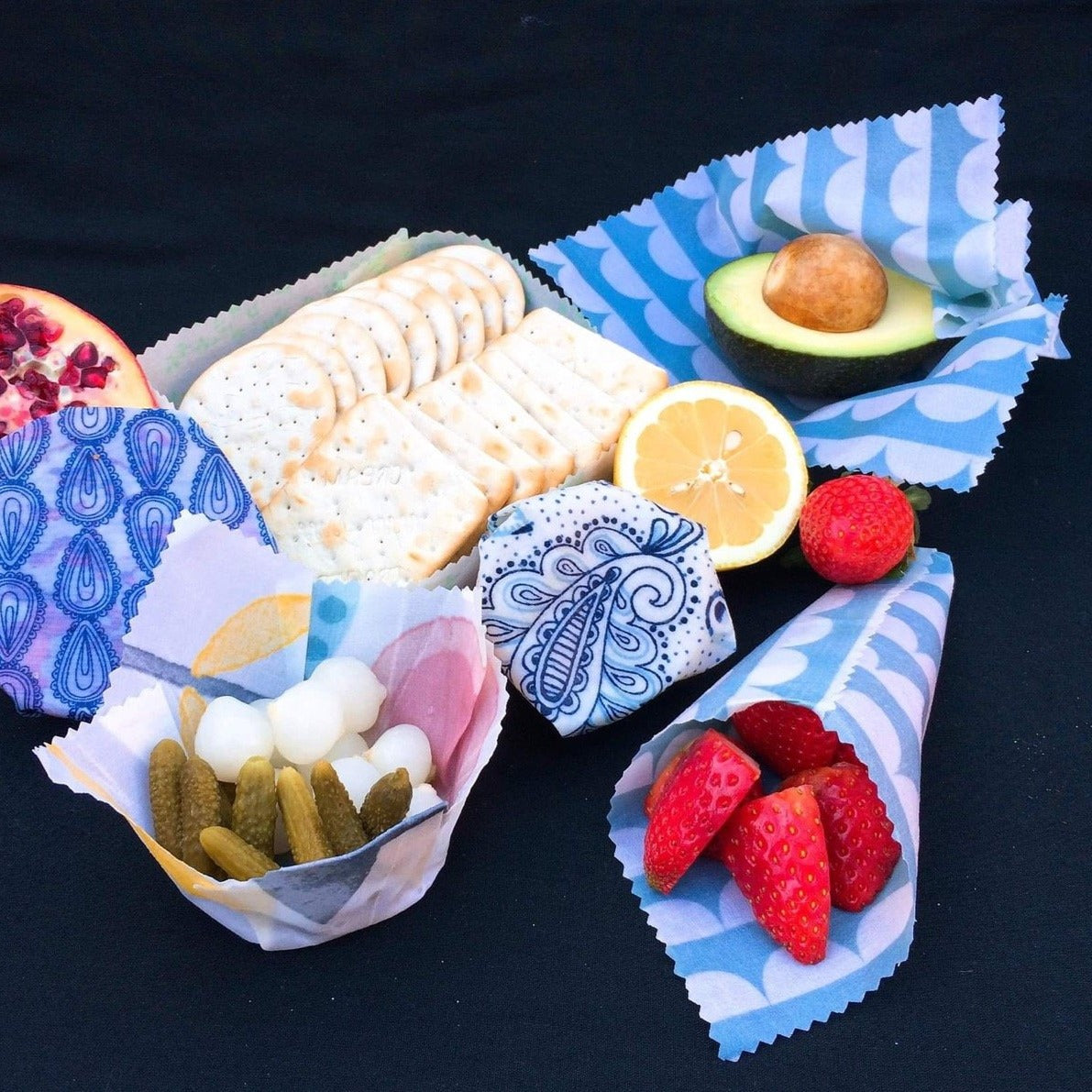 Handmade Beeswax Wraps 4 Pack - SW Coast Refills 