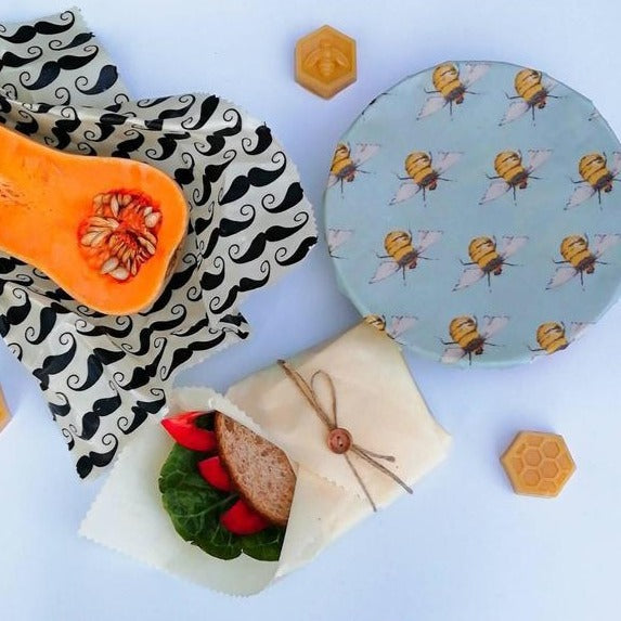 Handmade Beeswax Wraps 4 Pack - SW Coast Refills 