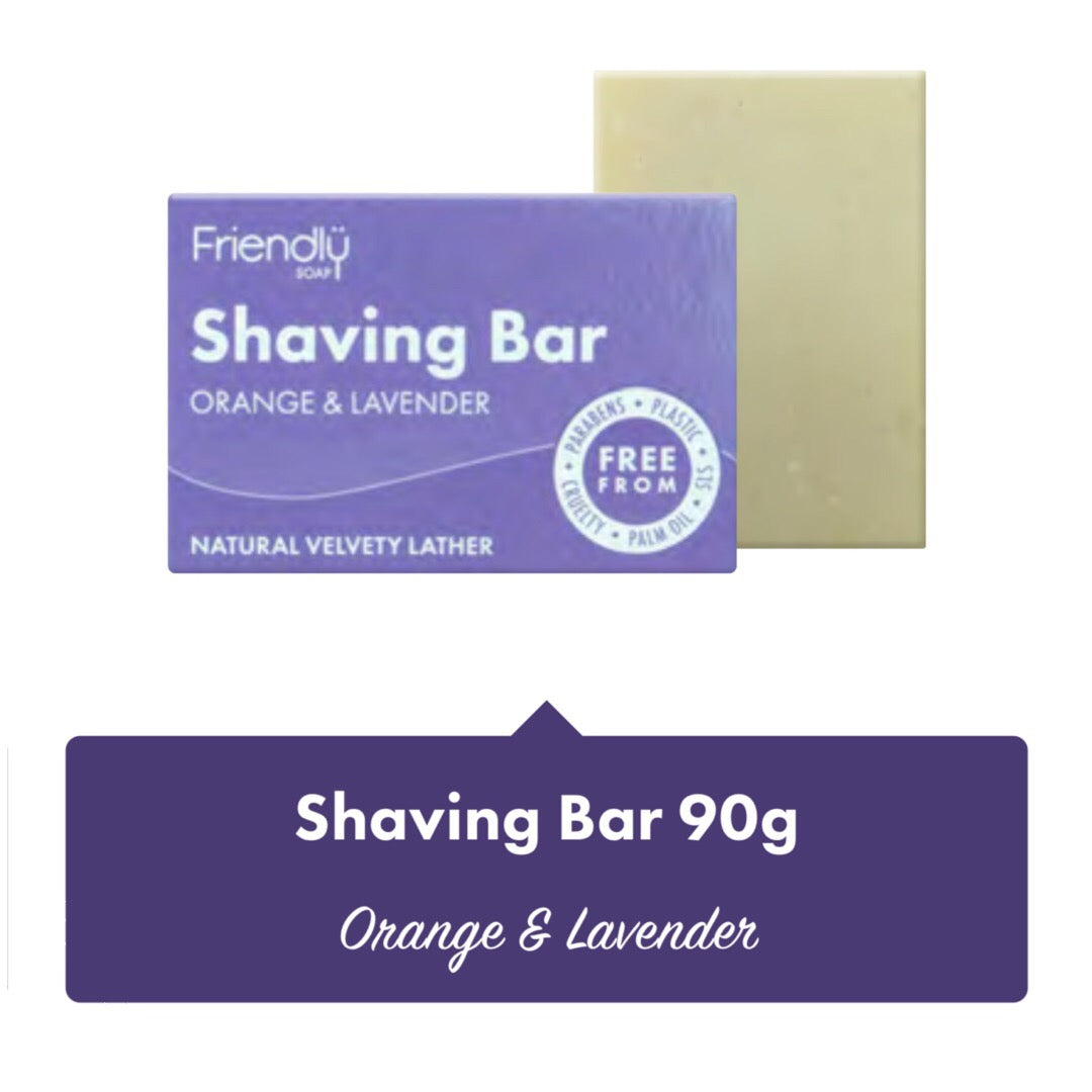 Friendly Soap Shaving Bar Orange & Lavender - SW Coast Refills 