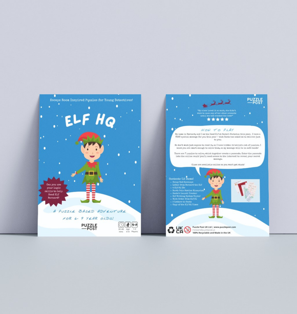 Christmas Children’s Elf HQ Escape Room Game (Age 6-9)