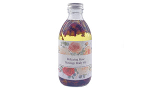 Relaxing Rose Massage Body Oil infused with Rose Petals, 250ml
