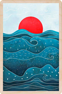 ‘Sun & Sea’ Sustainable Wooden Postcard