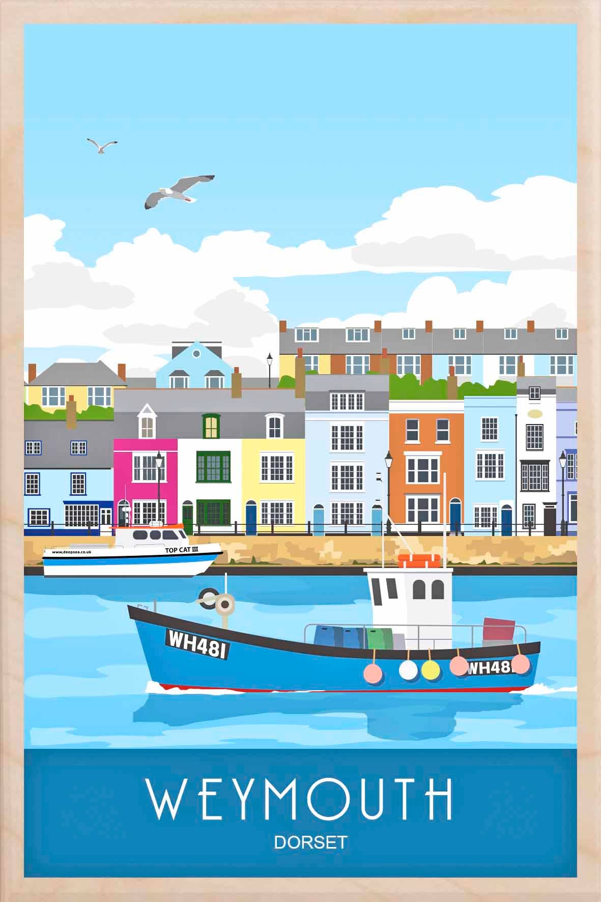 Weymouth Dorset Sustainable Wooden Postcard