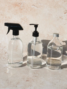 Clear Glass Reusable Bottles