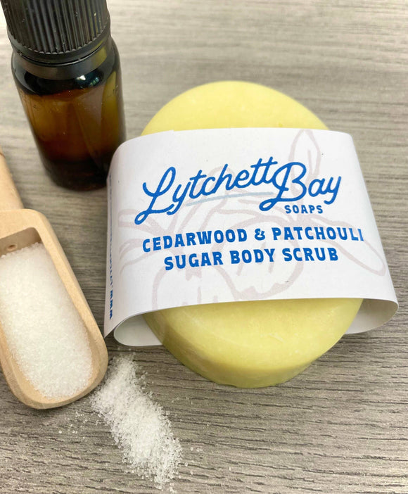 Cedarwood and Patchouli Sugar Body Scrub