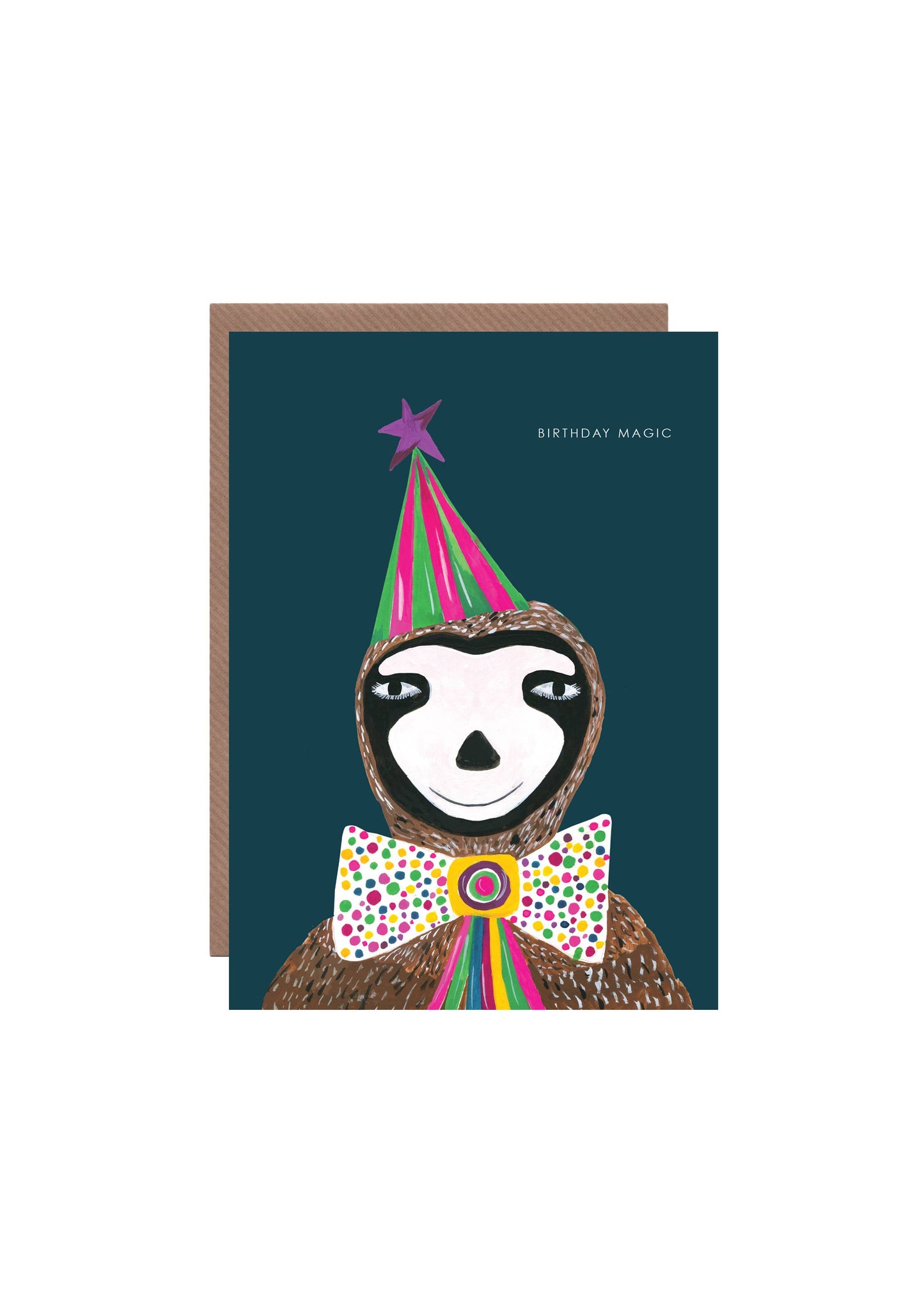 Magic Sloth Birthday Greetings  Card