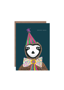 Magic Sloth Birthday Greetings  Card